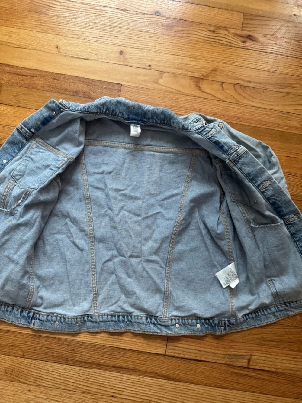 H&M Light Blue Denim Jacket sz 14 - Picture 4 of 8